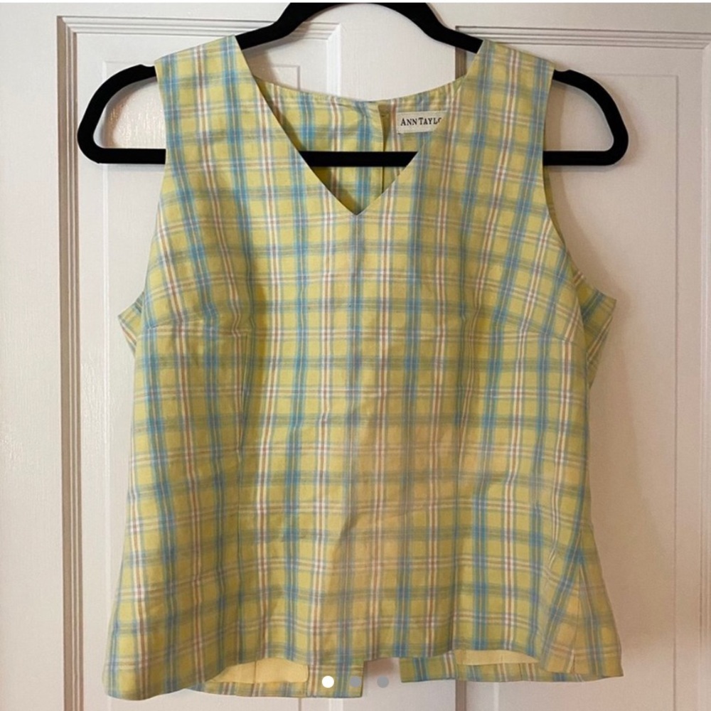Vintage, 1990’s, plaid, Ann Taylor brand top